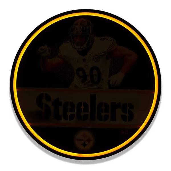 Open Road Steelers Watt Round LED Wall Decor