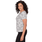 Womens Emaline Key Items Short Sleeve Scroll Medallion Blouse - image 3