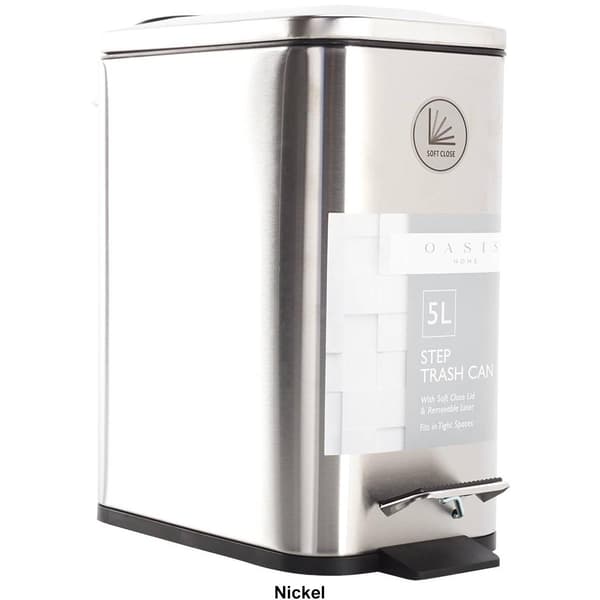 5 Litre Rectangle Trash Can w/ Soft Close Lid