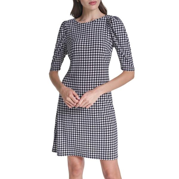 Womens Tommy Hilfiger Ruched Sleeve Print ITY Dress - image 
