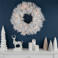 Northlight 24in. LED White Alaskan Pine Christmas Wreath - image 2