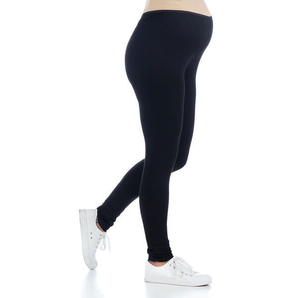 Plus Size 24/7 Comfort Apparel Ankle Stretch Maternity Leggings