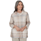 Womens Alfred Dunner Sunset Ridge Shimmer Plaid Sweater - image 1