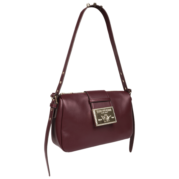 True Religion East West Shoulder Bag With Belt Buckle Tab