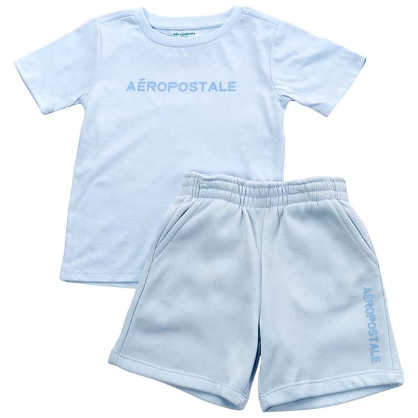 Toddler Boy Aeropostale Shirt And Shorts Set - Ice Water - image 