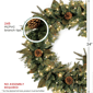 Northlight 24in. Pre-Lit Green River Spruce Christmas Wreath - image 4