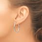 Gold Classics™ 30mm. 14k White Gold Polished Hoop Earrings - image 3