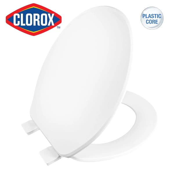 Clorox Antimicrobial Plastic Round Toilet Seat