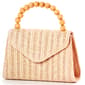 D''Margeaux Straw Top Handle Clutch Evening Bag - image 5