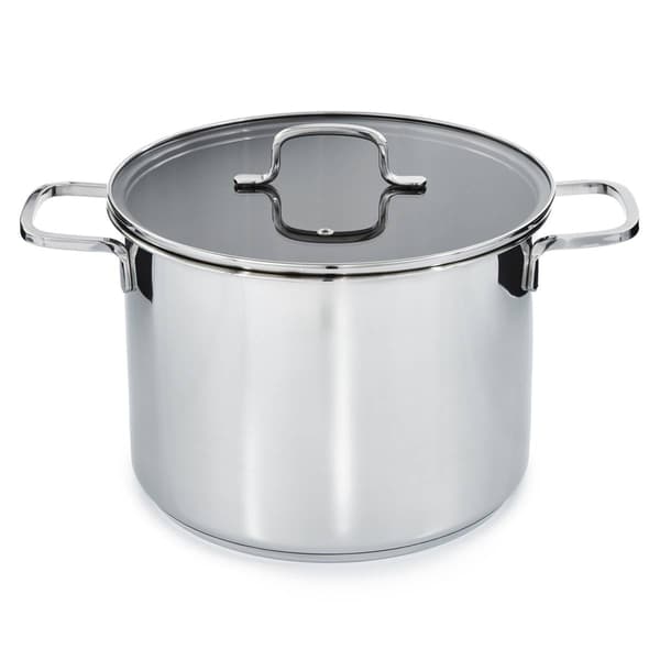 BergHOFF Helix Stainless Steel 10.25in. Stockpot w/ Glass Lid