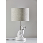 Simplee Adesso Sunny Cat Table Lamp with Light Grey Shade - image 4