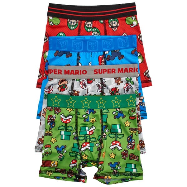 Boys Nintendo(R) Super Mario(tm) 4pk. Athletic Boxer Briefs - image 