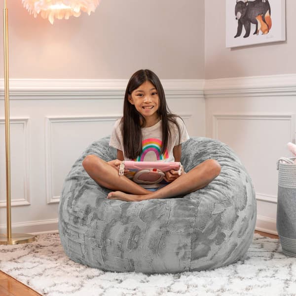 Jaxx Saxx 3ft. Cuddle Faux Fur Bean Bag Chair