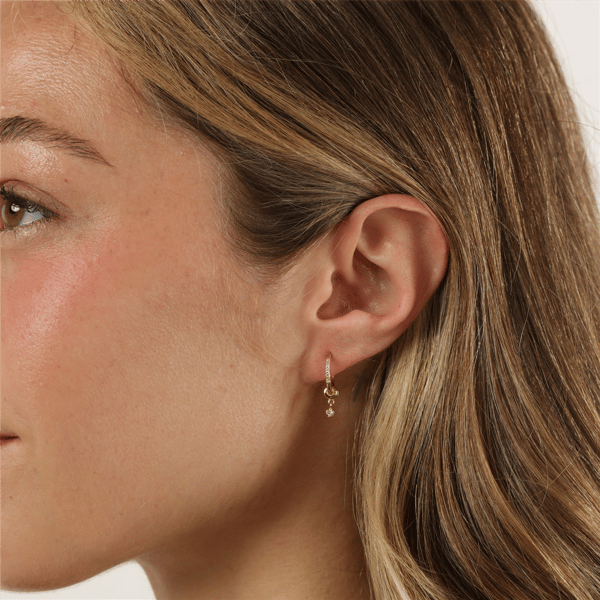 Brilliant Grown Gold-Plated Lab-Grown Diamond Accent Earrings