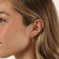 Brilliant Grown Gold-Plated Lab-Grown Diamond Accent Earrings - image 3