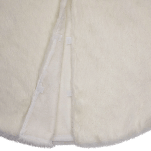Northlight 48in. White Polar Bear Faux Fur Christmas Tree Skirt