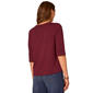 Womens Democracy Elbow Sleeve 1/4 Button Solid Tee - image 2