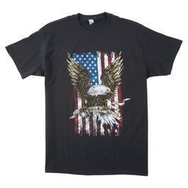 Mens Patriotic Brave Eagle II Short Sleeve Graphic T-Shirt