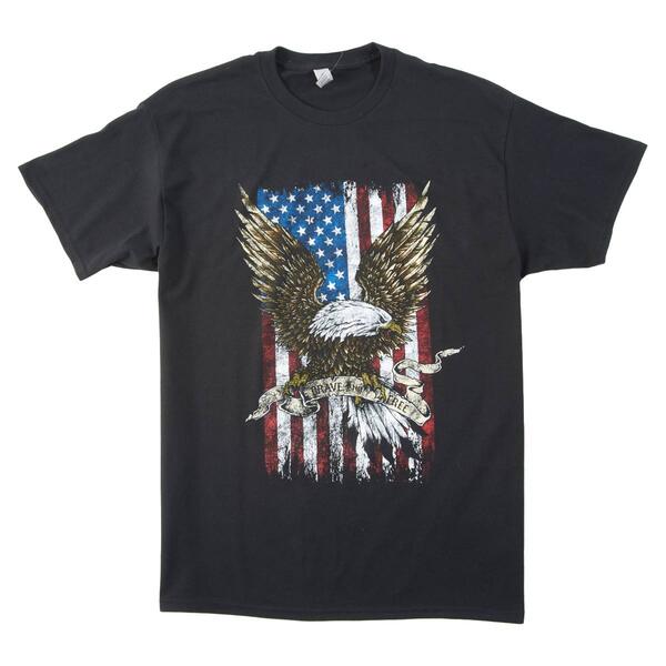Mens Patriotic Brave Eagle II Short Sleeve Graphic T-Shirt - image 