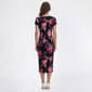 Womens Connected Apparel Short Sleeve Floral Crepe Sheath Dress - image 2