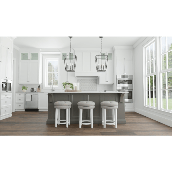HH2 Home Krauss Grey Backless Swivel Counter Height Stool