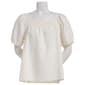 Petite Architect&#174; Short Sleeve Solid Square Neck Top w/Smocking - image 4