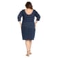 Plus Size R&M Richards 3/4 Sleeve A-Line Illusion Dress - image 3