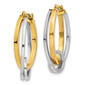 Gold Classics&#8482; 14kt. Two-Tone Hoop With Loop Earrings - image 2
