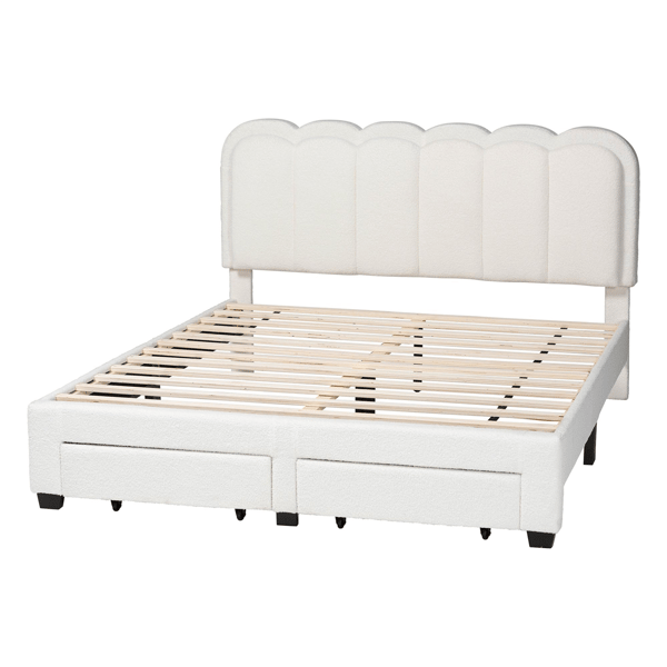 Baxton Studio Caradonna Cream Teddy-Bear Platform Bed