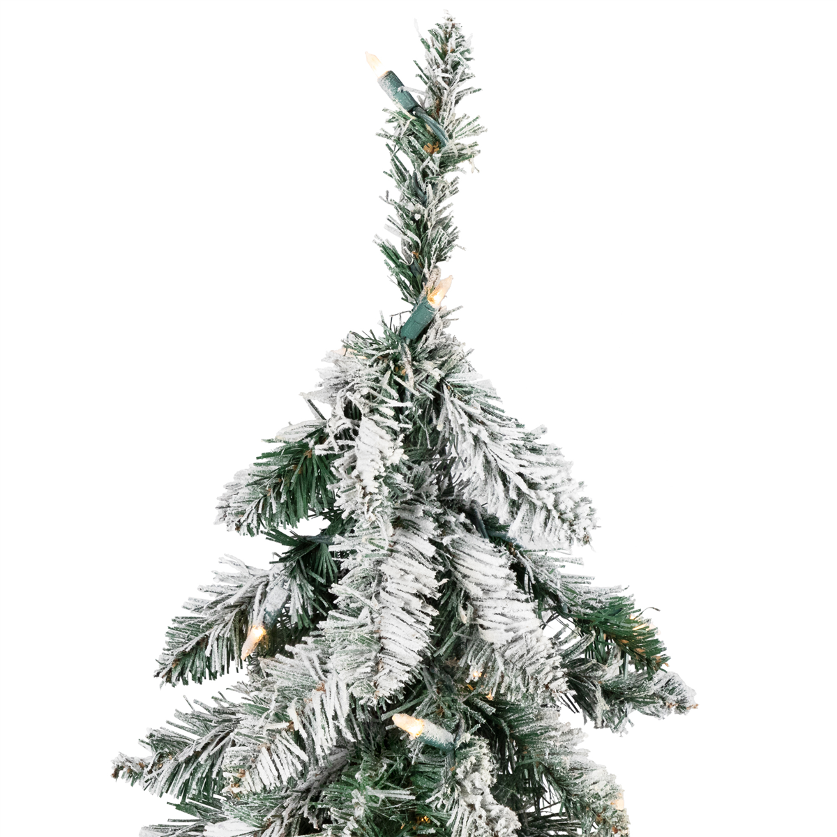 Northlight 6ft. Pre-Lit Pencil Flocked Alpine Christmas Tree