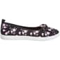 Womens Ashley Blue Floral With Bow Slip On Flats - image 3