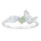 Marsala Sterling Silver CZ & Opal Crystal Ring - image 1