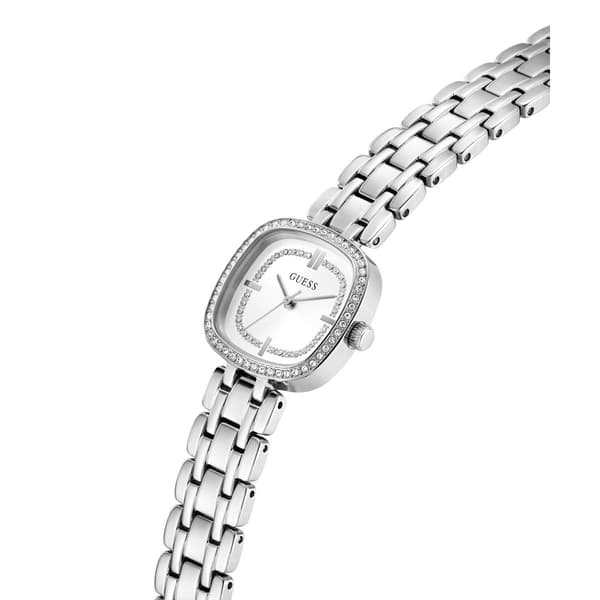 Womens Guess Silver-Tone Analog White Dial Watch - GW1018L1