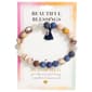 Beautiful Blessings Blue Stone Clover Charm Bead Bracelet - image 1