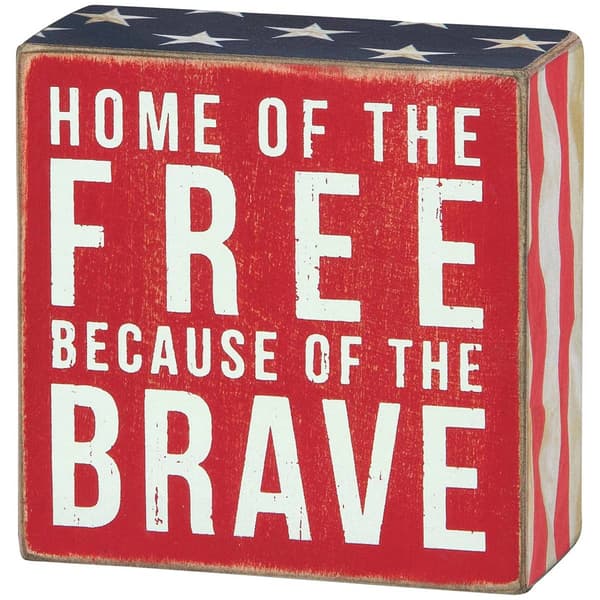 Primitives By Kathy Box Sign - Home Of The Free - image 