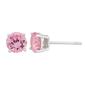 Forever New 6mm Round Pink Cubic Zirconia Stud Earrings - image 1