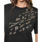 Womens DKNY Short Sleeve Animal Heatset Detail Tee - image 4