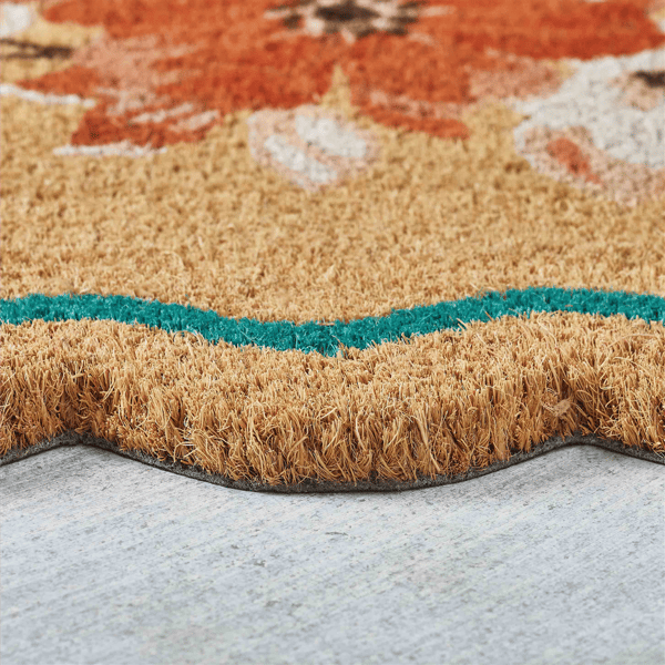 VCNY Home Flowers Shape Outdoor Coir Doormat