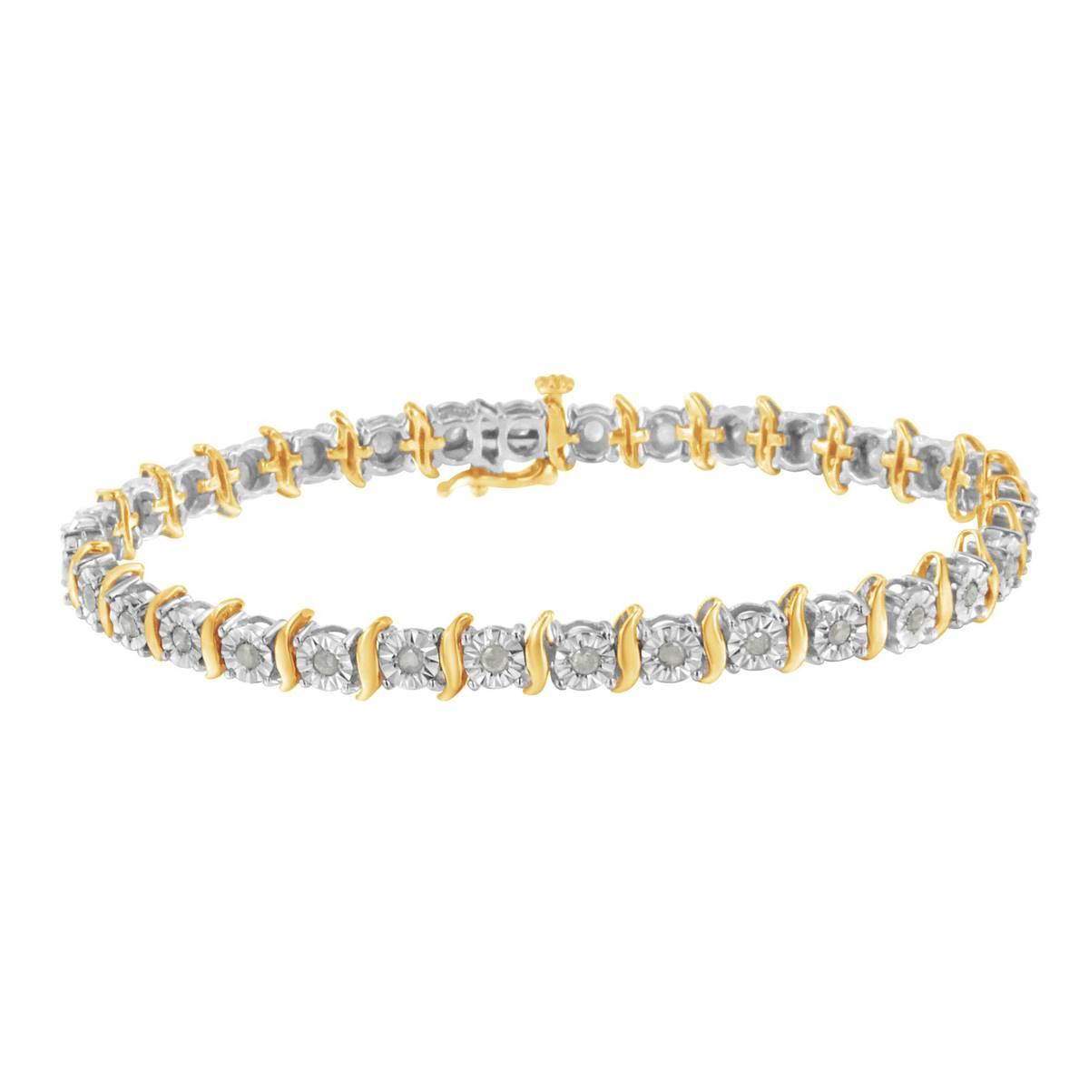 Haus of Brilliance Yellow Gold & White Gold S-Link Bracelet