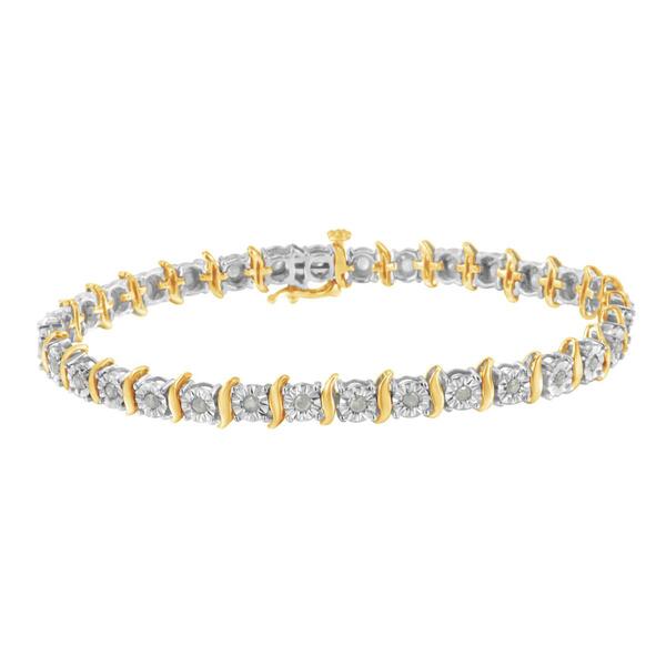 Haus of Brilliance Yellow Gold & White Gold S-Link Bracelet - image 