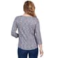 Womens Ruby Rd. Teal Appeal Space Dye Knit Tee - image 2