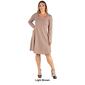 Plus Size 24/7 Comfort Apparel Long Sleeve Shift Dress - image 5