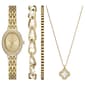 Womens Folio Gold-Tone Watch/Bracelet/Pendant Set - FMDFL2080 - image 1