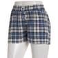 Juniors Derek Heart Flannel Plaid Boxer Shorts w/ Star Patch - image 1