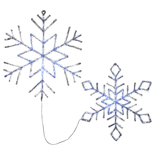 National Tree Pre-Lit Ice Crystal Snowflakes - Set of 2 - image 