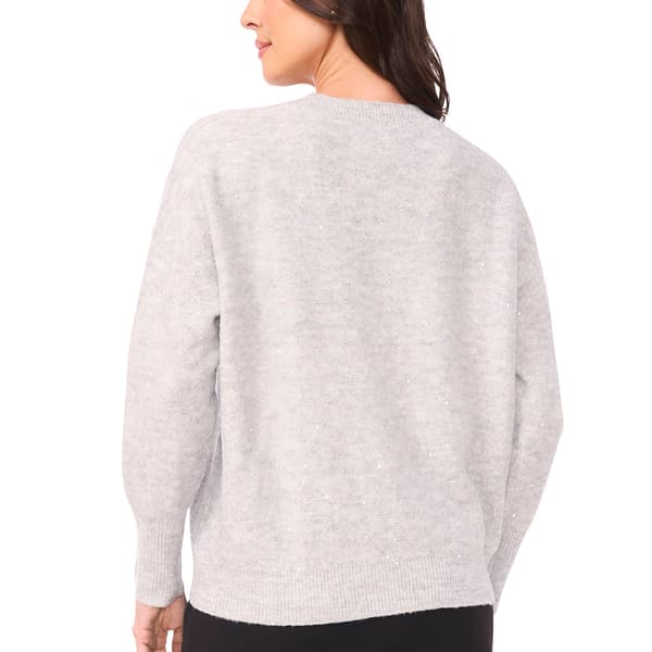 Womens Vince Camuto Long Sleeve Sequin Sweater