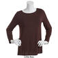 Womens Calvin Klein Long Sleeve Boatneck Solid Liquid Jersey Top - image 3