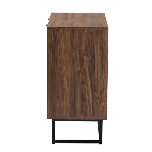 Baxton Studio Sadia Walnut Brown Wood Storage Cabinet
