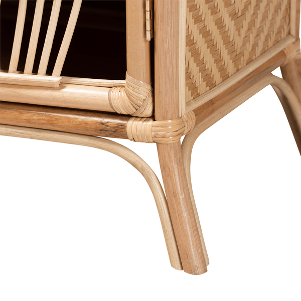 Baxton Studio Danna Modern Bohemian Rattan Nightstand