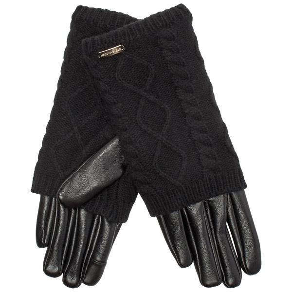 Womens Steve Madden Faux Leather Gloves with Cuff - image 